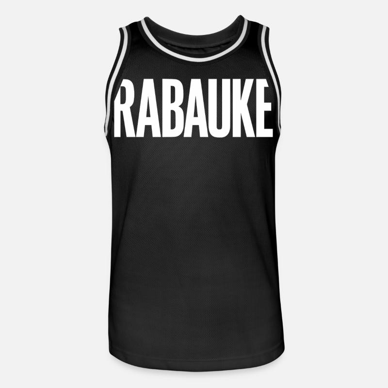 Rabauke - Männer Basketball-Trikot - Schwarz/Weiß