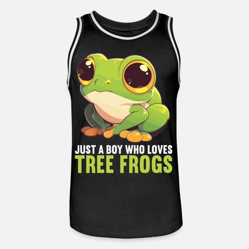 Tree Frog Baumfrösche Baumfrosch - Männer Basketball-Trikot - Schwarz/Weiß