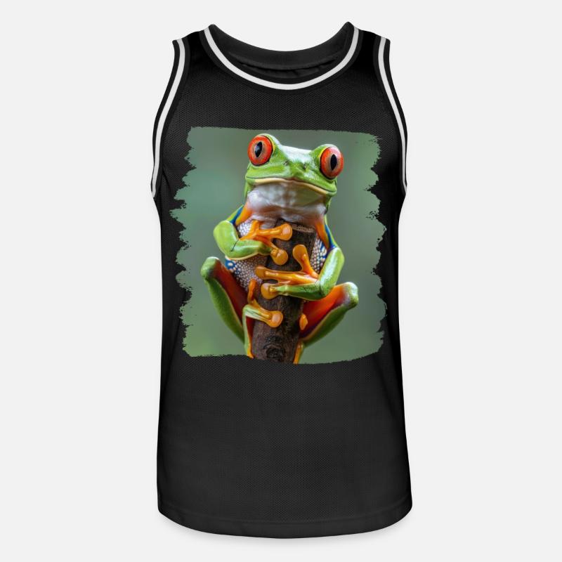 Tree Frog Baumfrösche Baumfrosch - Männer Basketball-Trikot - Schwarz/Weiß