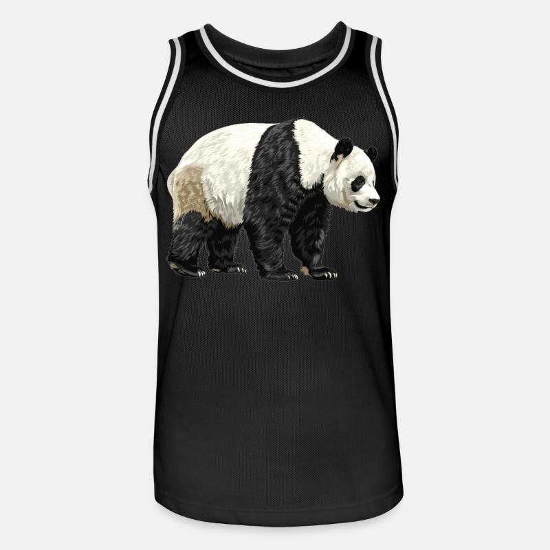 Panda géant Pandas Große Pandas Großer Panda - Maillot de basket Homme - noir/blanc