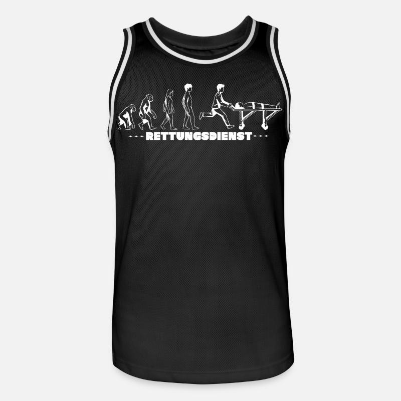 Rettungsdienst Evolution - Männer Basketball-Trikot - Schwarz/Weiß