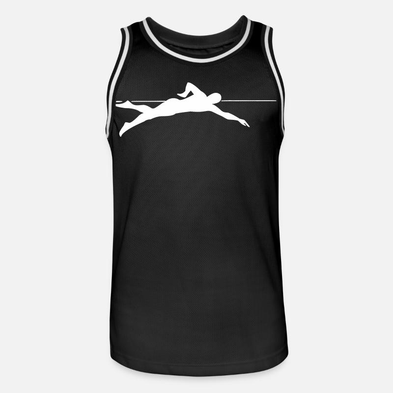 Dynamic Sprinter Line Graphics - Men's Basketball Jersey - black/white