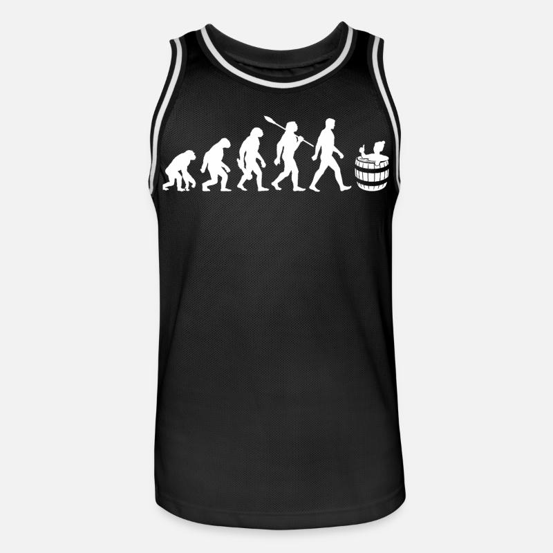 Evolution - Eisbader - Winterbaden - Eisbaden - Männer Basketball-Trikot - Schwarz/Weiß