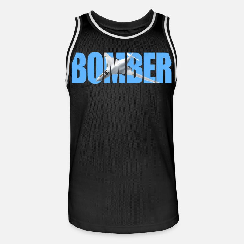 Bomber Tu-160 - Men's Basketball Jersey - black/white