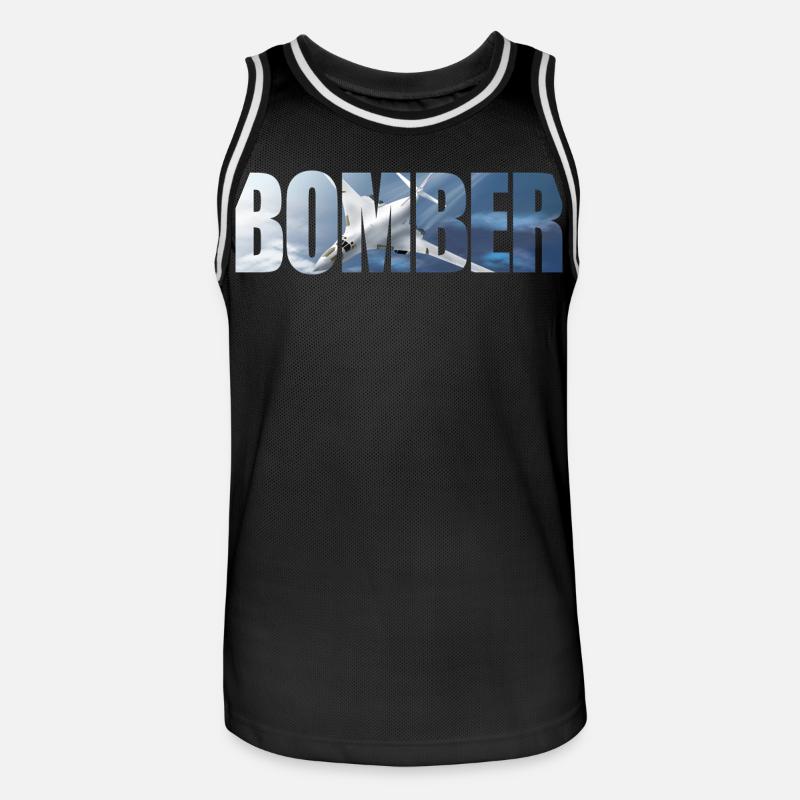 Bomber Tu-160 - Männer Basketball-Trikot - Schwarz/Weiß