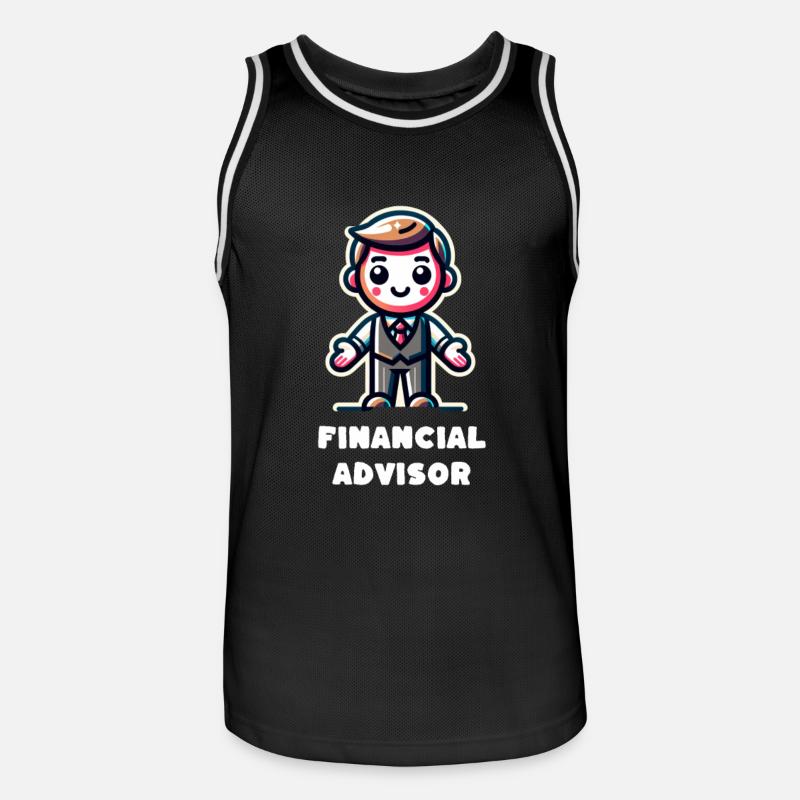 Finanzberater Beruf Beruf Beruf Beruf - Männer Basketball-Trikot - Schwarz/Weiß