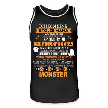 ich bin eine stolze Mama Halloween lustig - Männer Basketball-Trikot - Schwarz/Weiß - Vorne - AI Model Male 185 dark (185cm)