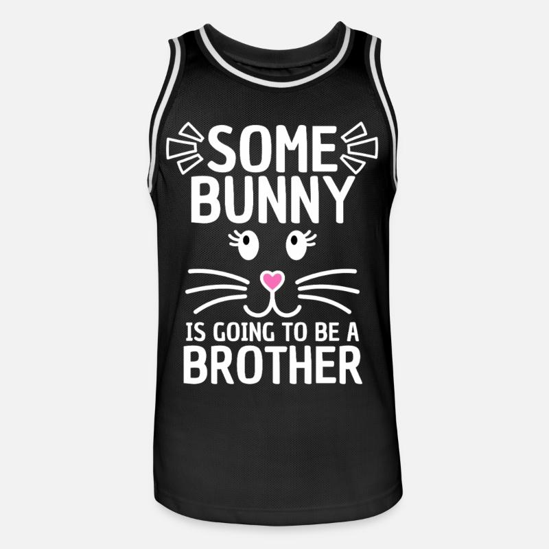 Funny Easter Saying Brother Easter - Men's Basketball Jersey - black/white