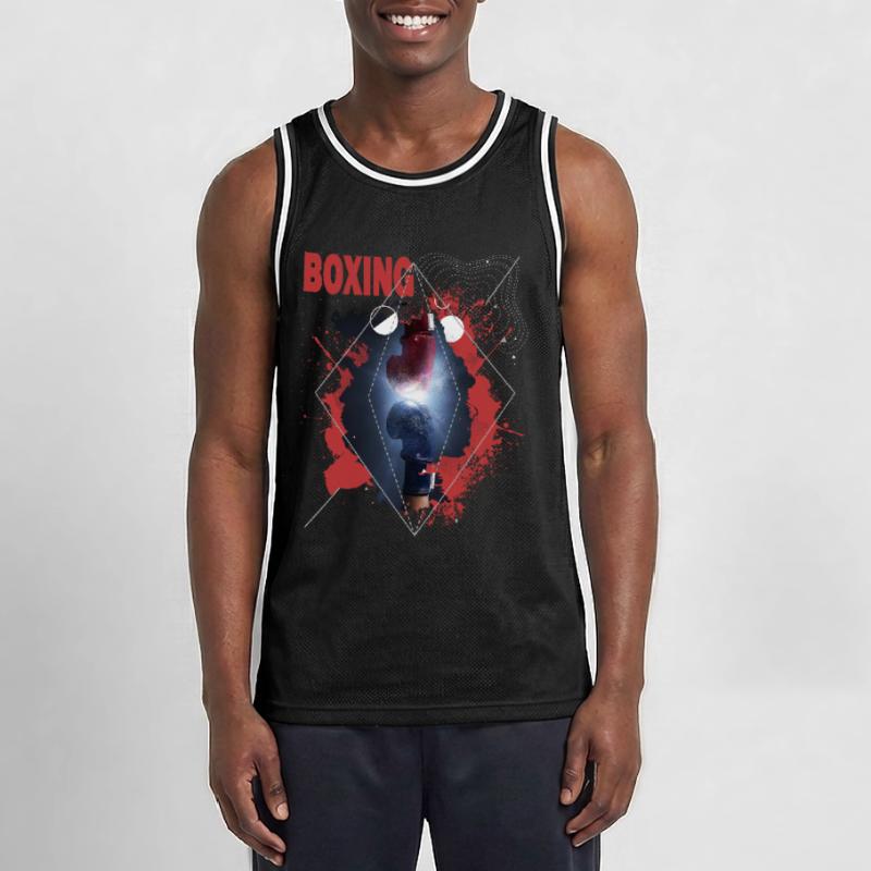 Boxe Boxe Boxe Gants de Boxe Boxe Match Ring de Boxe Maillot de basket Homme