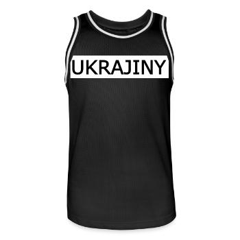 UKRAJINY Bold Typografie Shirt - Männer Basketball-Trikot - Schwarz/Weiß - Vorne - AI Model Male 185 dark (185cm)
