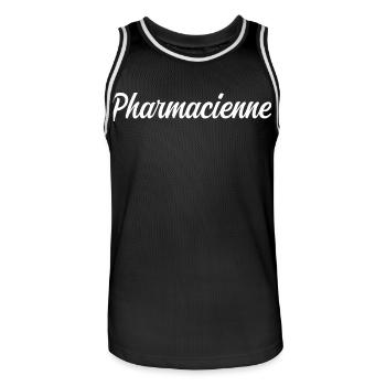 Pharmacienne Santé Médicaments Officine Préparatio - Maillot de basket Homme - noir/blanc - Devant - AI Model Male 185 dark (185cm)