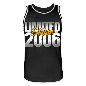 18th Birthday 2006 Vintage - Men's Basketball Jersey - black/white - Front - AI Model Male 185 dark (185cm)