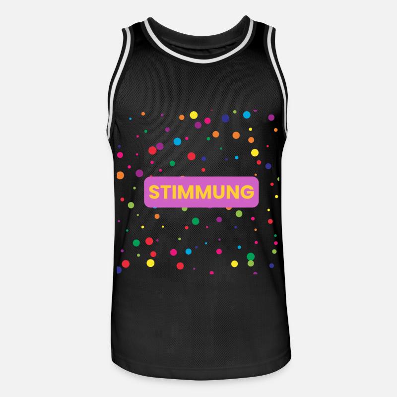 Mood Confetti Cannone Mood Cannone Confetti - Maglia da basket per uomo - nero/bianco