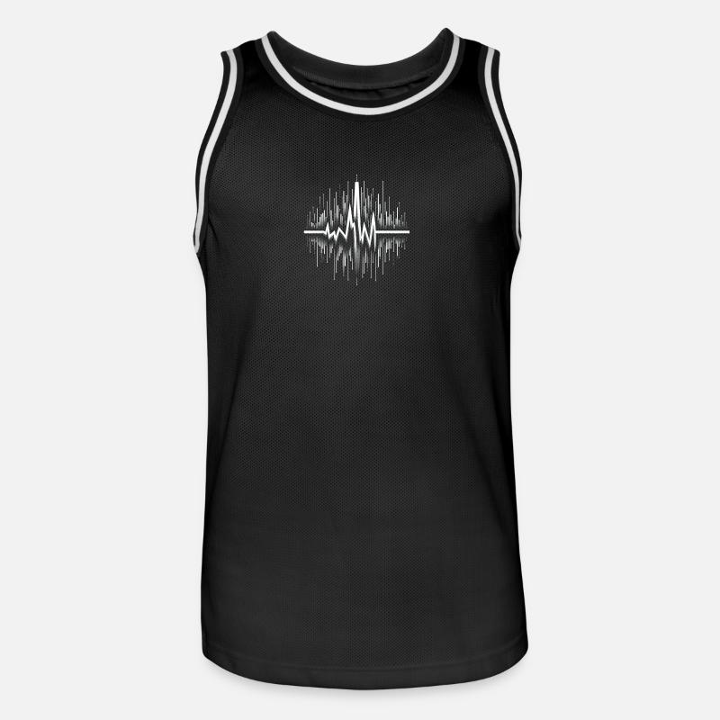 Herzfrequenz - Männer Basketball-Trikot - Schwarz/Weiß