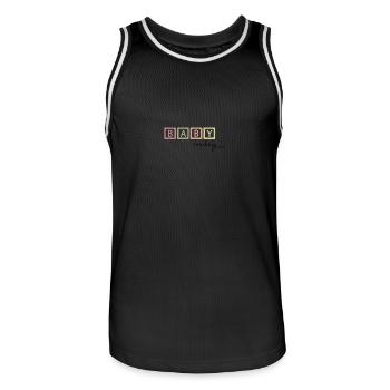 Baby loading… - Männer Basketball-Trikot - Schwarz/Weiß - Vorne - AI Model Male 185 dark (185cm)