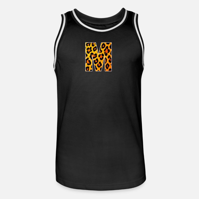 Leopard M-bokstaven - Basebollinne herr - svart/vit