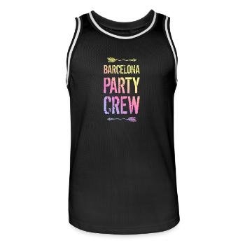 Équipe de fête de Barcelone colorée - Maillot de basket Homme - noir/blanc - Devant - AI Model Male 185 dark (185cm)