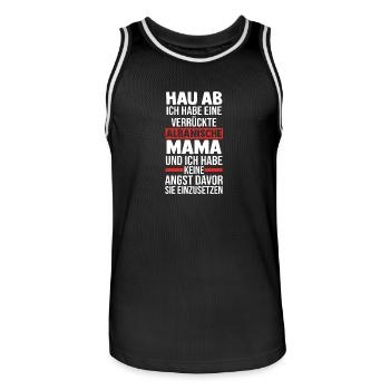 Albanians Albanian Albania - Men's Basketball Jersey - black/white - Front - AI Model Male 185 dark (185cm)