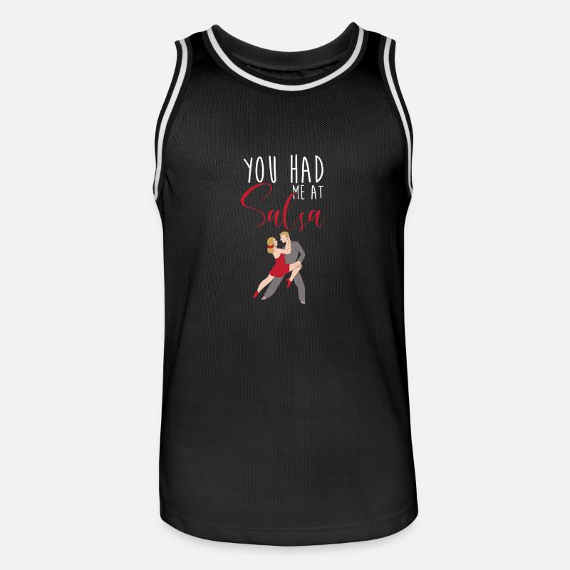 Danseuse de salsa Danseuse - Maillot de basket Homme - noir/blanc