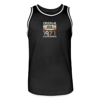 Original 1977 Édition Limitée - Maillot de basket Homme - noir/blanc - Devant - AI Model Male 185 dark (185cm)