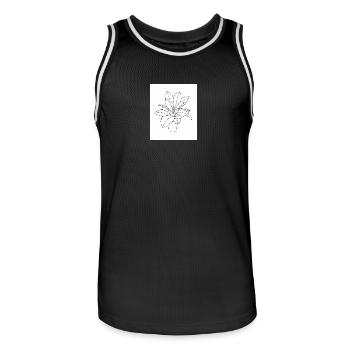 Plant - Men's Basketball Jersey - black/white - Front - AI Model Male 185 dark (185cm)