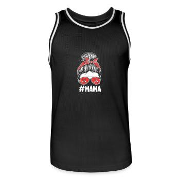 Fencer Mom Mother Fencing - Men's Basketball Jersey - black/white - Front - AI Model Male 185 dark (185cm)