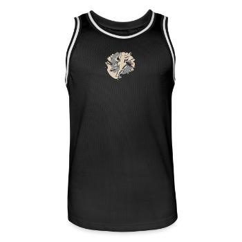 Escalade de la Saint-Valentin pour hommes - Maillot de basket Homme - noir/blanc - Devant - AI Model Male 185 dark (185cm)