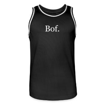 Well. French Minimalist Humor - Clear - Men's Basketball Jersey - black/white - Front - AI Model Male 185 dark (185cm)