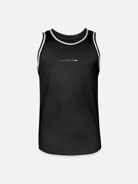 Heartbeat Scuba Dive - Men's Basketball Jersey - black/white