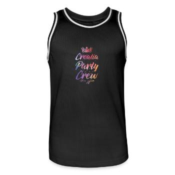 Croatia Party Crew Colorful - Men's Basketball Jersey - black/white - Front - AI Model Male 185 dark (185cm)