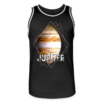 Jupiter Planet Sonnensystem - Männer Basketball-Trikot - Schwarz/Weiß - Vorne - AI Model Male 185 dark (185cm)
