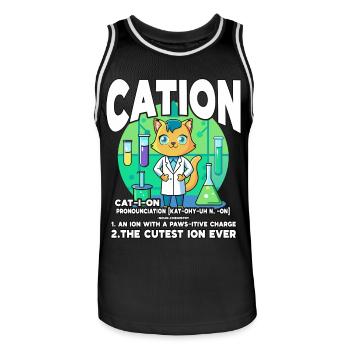 Cation - Men's Basketball Jersey - black/white - Front - AI Model Male 185 dark (185cm)