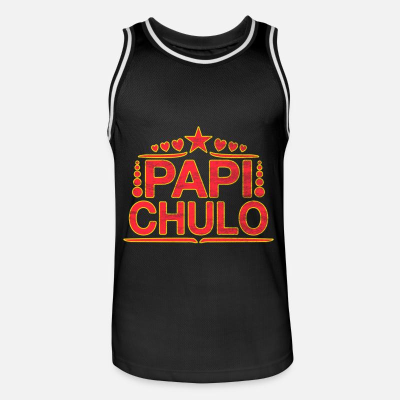 Papi Chulo - Latino Style Design - Maillot de basket Homme - noir/blanc
