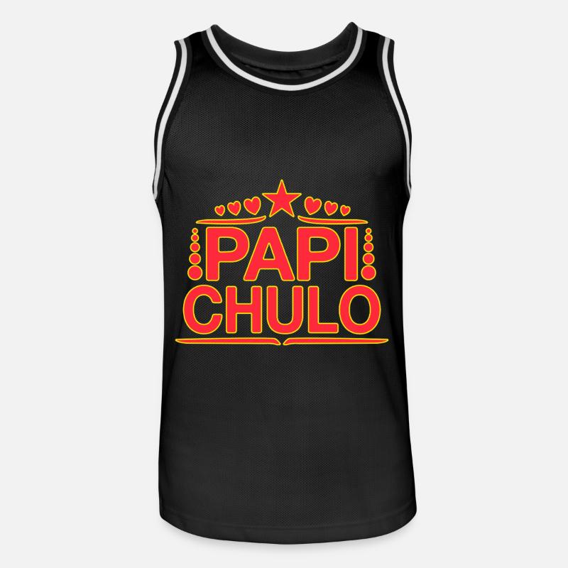 Papi Chulo - Latino Style Design - Maillot de basket Homme - noir/blanc