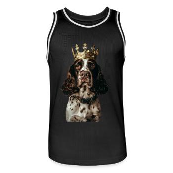 Englischer Springer Spaniel - Männer Basketball-Trikot - Schwarz/Weiß - Vorne - AI Model Male 185 dark (185cm)