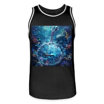Banjo - Männer Basketball-Trikot - Schwarz/Weiß - Vorne - AI Model Male 185 dark (185cm)