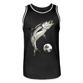 Tarpon - Männer Basketball-Trikot - Schwarz/Weiß - Vorne - AI Model Male 185 dark (185cm)