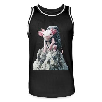 Axolotl - Männer Basketball-Trikot - Schwarz/Weiß - Vorne - AI Model Male 185 dark (185cm)