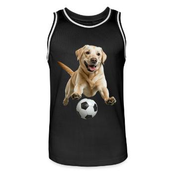 Labrador Retriever - Männer Basketball-Trikot - Schwarz/Weiß - Vorne - AI Model Male 185 dark (185cm)