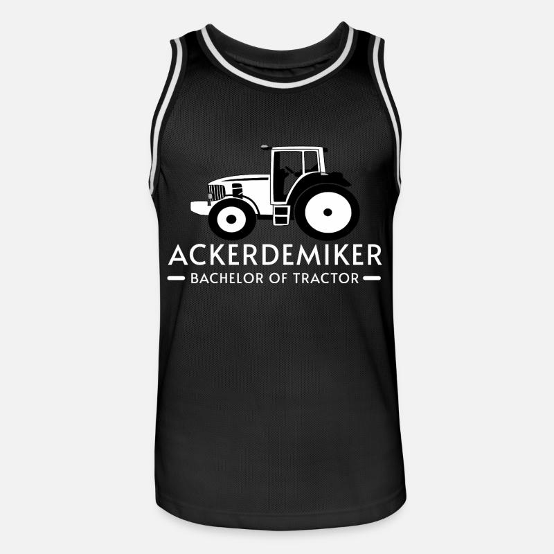 Acker traktorfahrer bauer - Männer Basketball-Trikot - Schwarz/Weiß