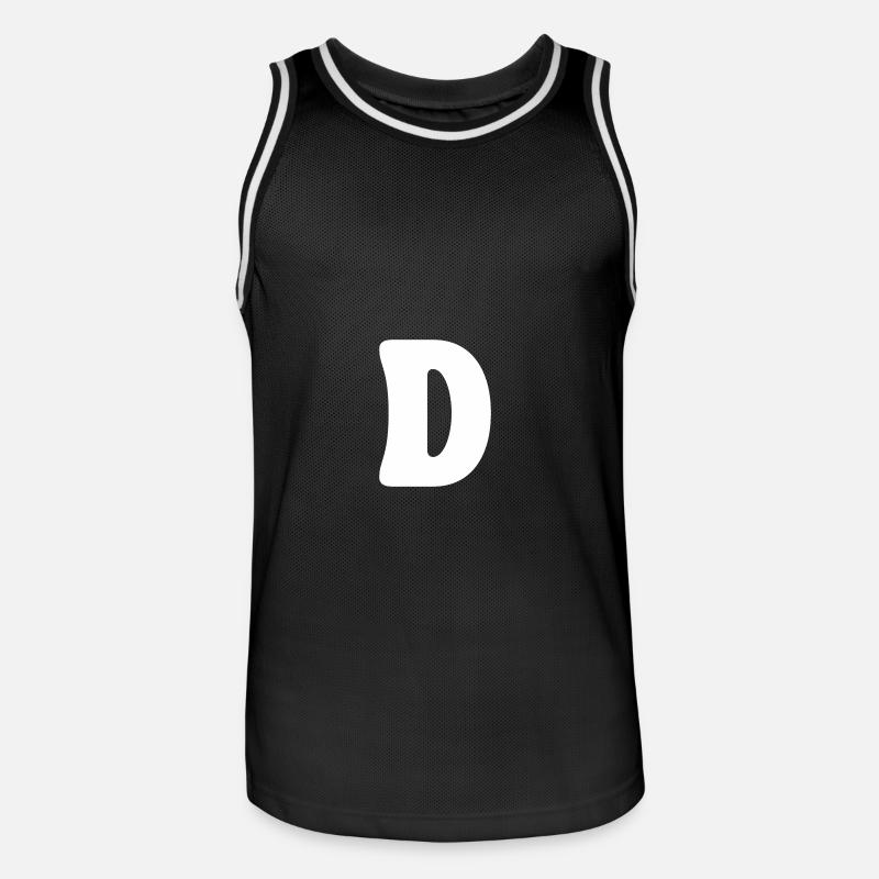 D - Männer Basketball-Trikot - Schwarz/Weiß
