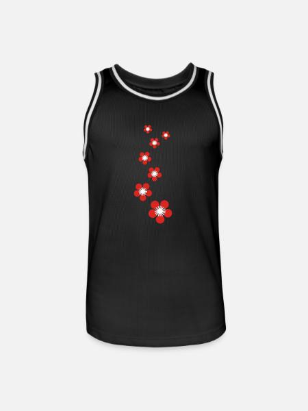 kirschblüten - Männer Basketball-Trikot - Schwarz/Weiß