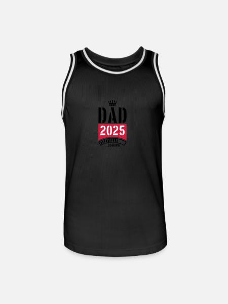 Dad 2025 Loading Papa - Men's Basketball Jersey - black/white