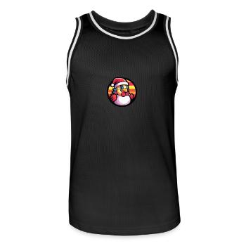 Coq Noël Noël - Maillot de basket Homme - noir/blanc - Devant - AI Model Male 185 dark (185cm)