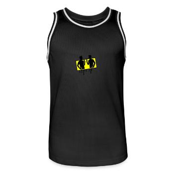 Team Party Birthday - Men's Basketball Jersey - black/white - Front - AI Model Male 185 dark (185cm)