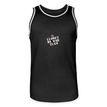Lloret de Mar Team Holidays - Men's Basketball Jersey - black/white - Front - AI Model Male 185 dark (185cm)