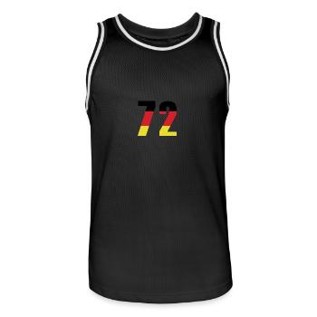 72 Zahl Deutschland Trikot - Männer Basketball-Trikot - Schwarz/Weiß - Vorne - AI Model Male 185 dark (185cm)
