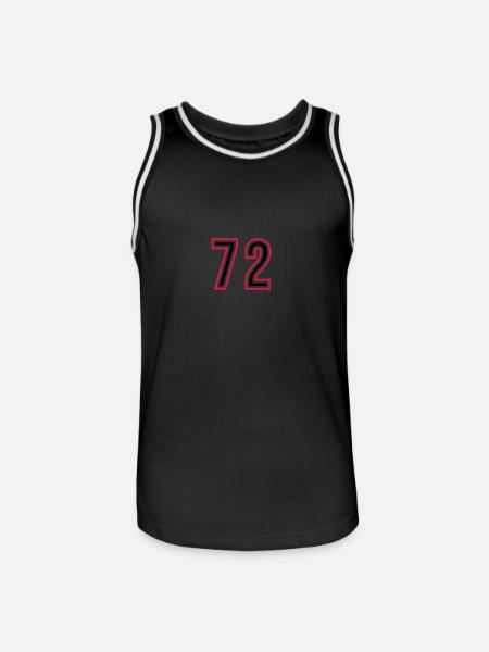 72 Number Years Jersey - Men's Basketball Jersey - black/white