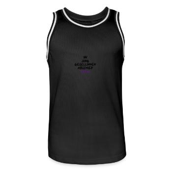 Enterrement de vie de jeune fille Crew Enterrement de vie de garçon - Maillot de basket Homme - noir/blanc - Devant - AI Model Male 185 dark (185cm)