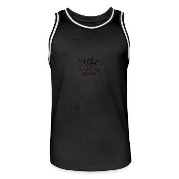 Mama 2025 Loading Mom Spruch - Männer Basketball-Trikot - Schwarz/Weiß - Vorne - AI Model Male 185 dark (185cm)